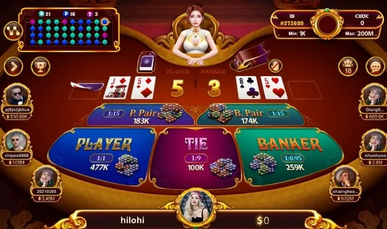 Các cửa cược trong Baccarat Tại AWIN68